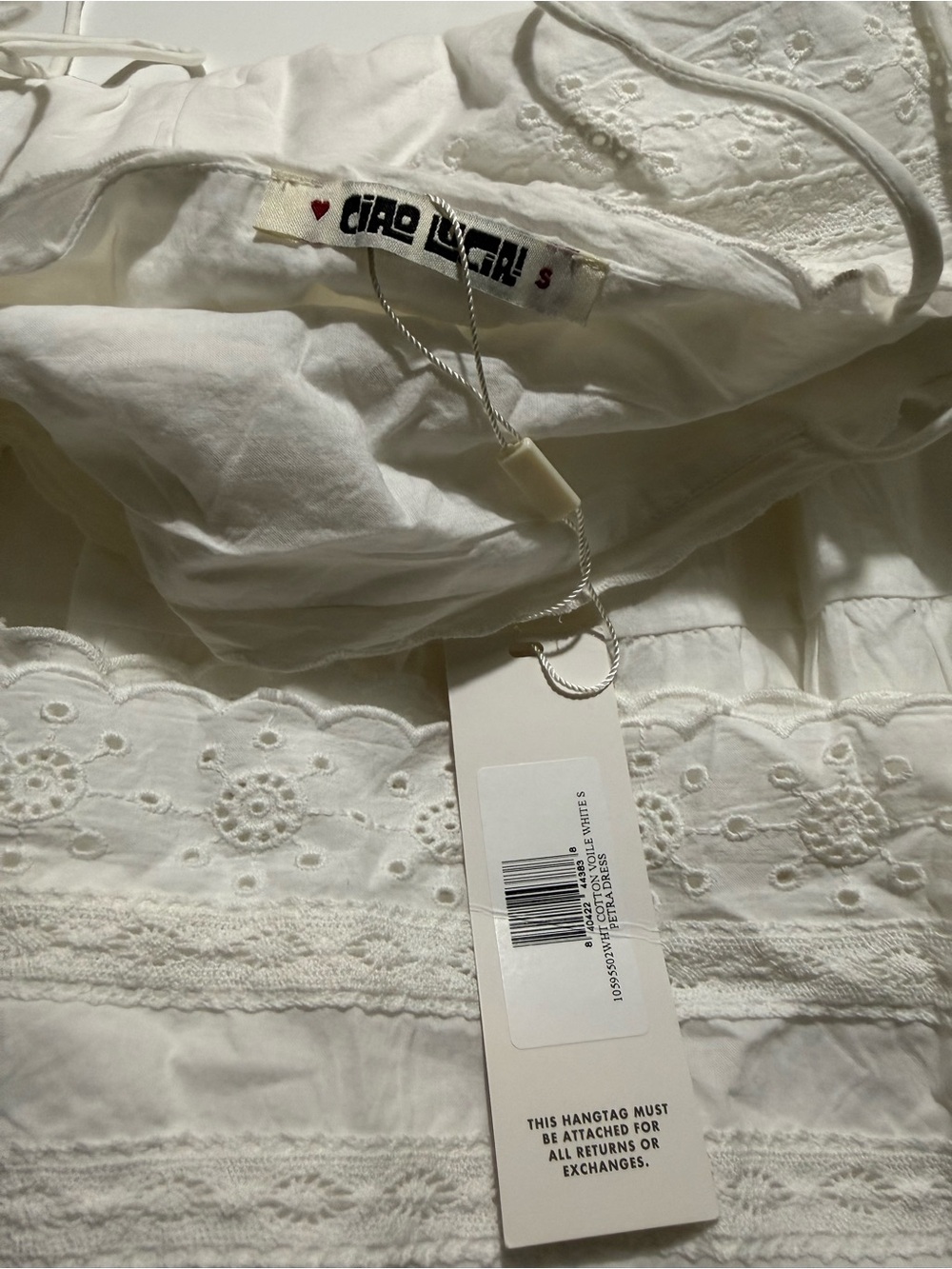 Ciao Lucia Petra White Embroidered Cotton Dress - Picture 4 of 5